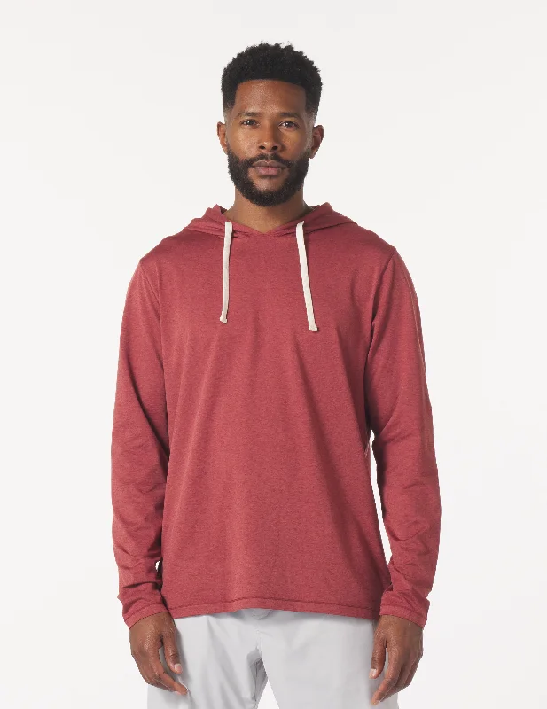 Bedford Hoodie: Brick Red Marble Modern Men's Geometric Modern Men's Geometric