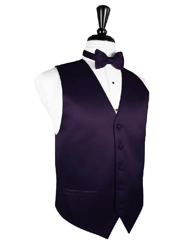 Amethyst Luxury Satin Tuxedo Vest Hip Men's Retro Hip Men's Retro