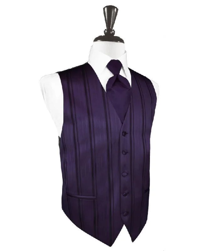 Lapis Striped Satin Tuxedo Vest Unique Men's Patch Unique Men's Patch