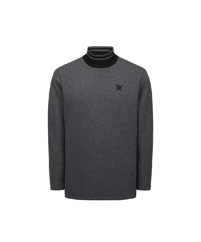 ANEW Golf Men Winter High Neck L/TS - Charcoal Grey Unique Men's Upcycled Unique Men's Upcycled