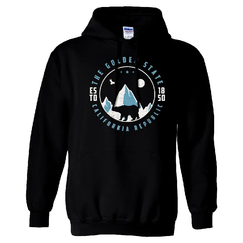 Snowy California Mountains Sweatshirt Hoodie Refined Men's Classic  Refined Men's Classic 