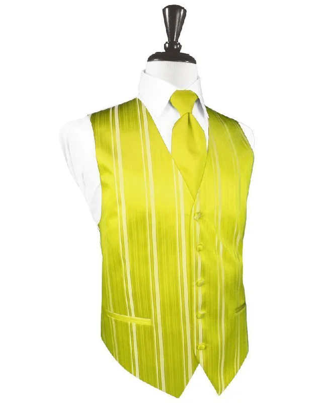 Lemon Striped Satin Tuxedo Vest Traditional Men's Wool Traditional Men's Wool