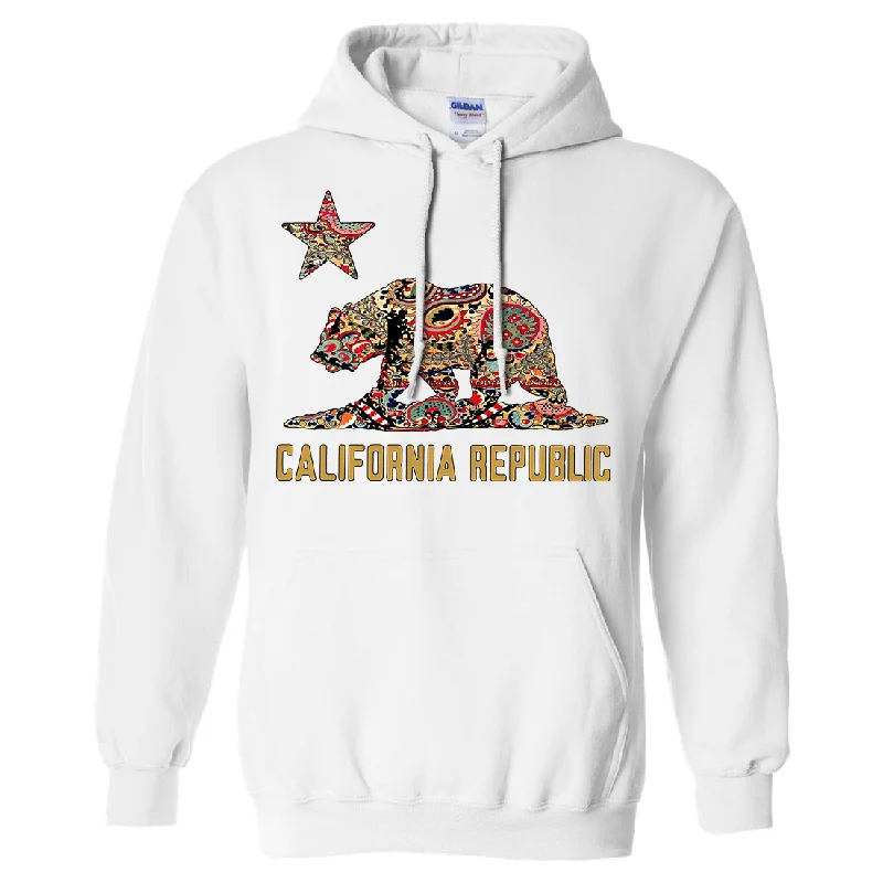 California Republic Paisley Sweatshirt Hoodie Refined Men's Velvet Refined Men's Velvet