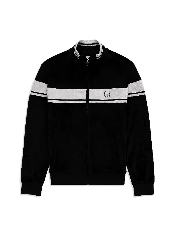 Damarindo Velour Track Jacket- Black Beauty Youthful Men's Pop Youthful Men's Pop