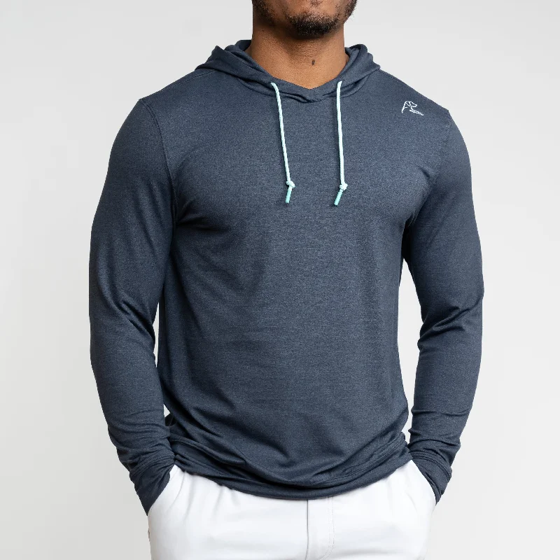 Hesi Performance Hoodie | Heather - Postgame Grey/Midnight Black Modern Men's  Modern Men's 