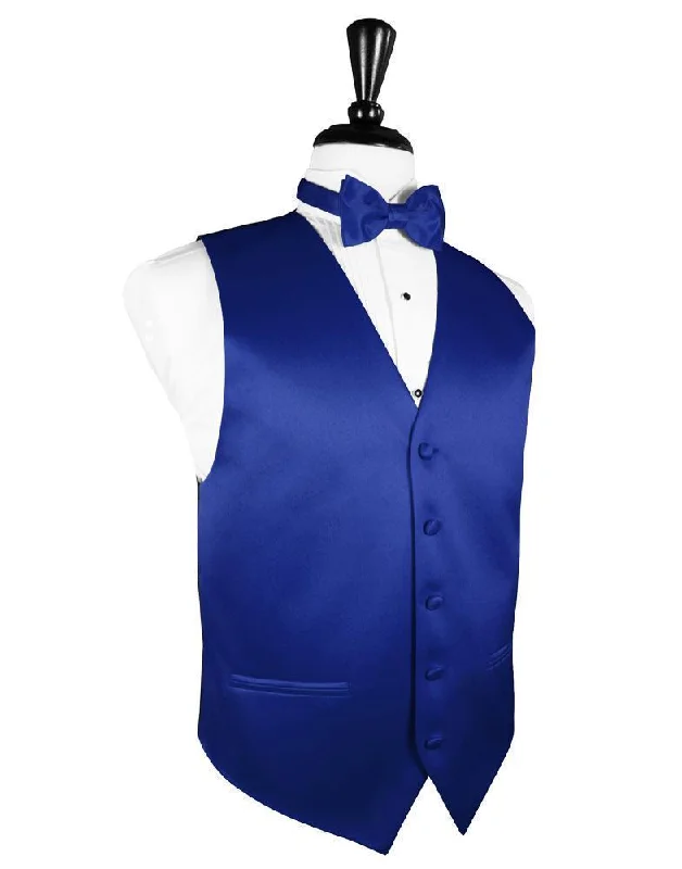 Royal Blue Luxury Satin Tuxedo Vest Stylish Men's Tropical  Stylish Men's Tropical 