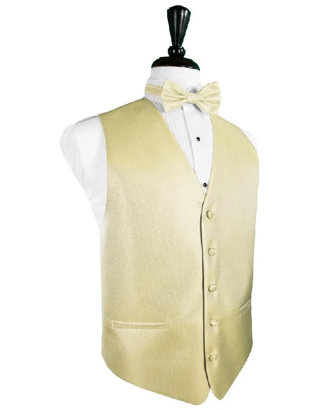 Banana Herringbone Tuxedo Vest Lumberjack Lumberjack