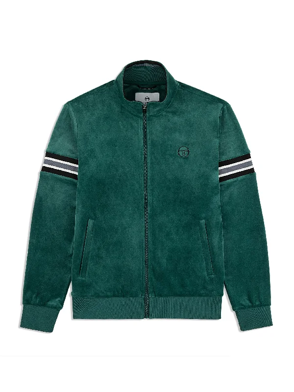 Ostuni Velour Track Jacket- Rainforest Vacation Vacation