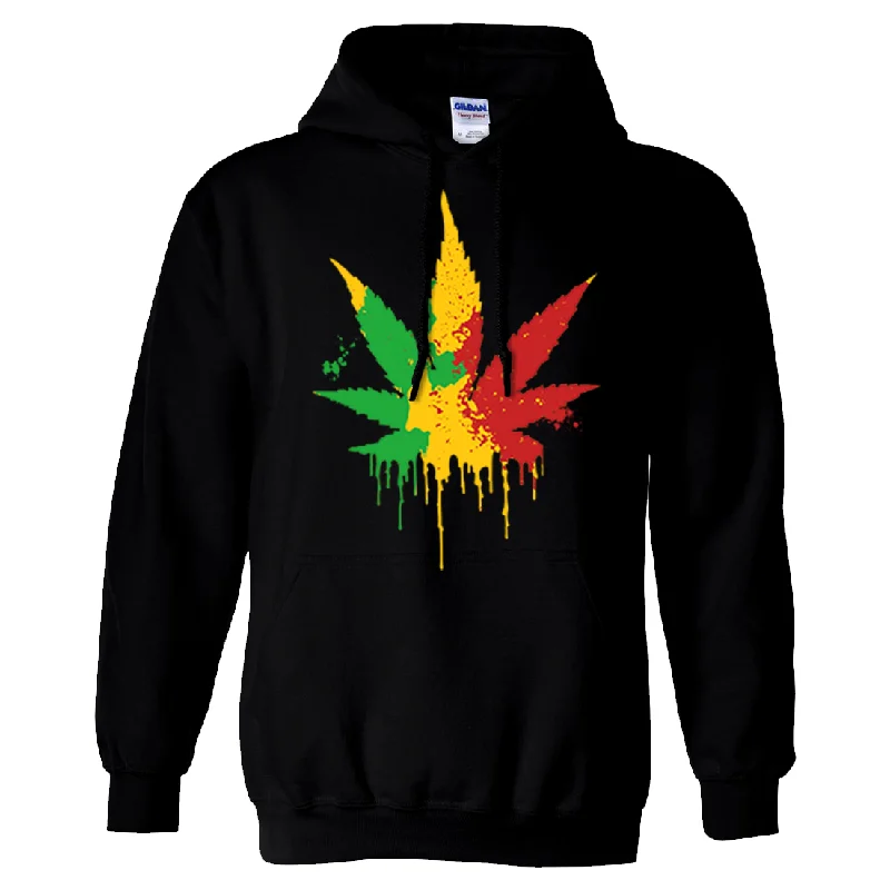 Rasta Pot Leaf Sweatshirt Hoodie Tough Men's Tactical Tough Men's Tactical