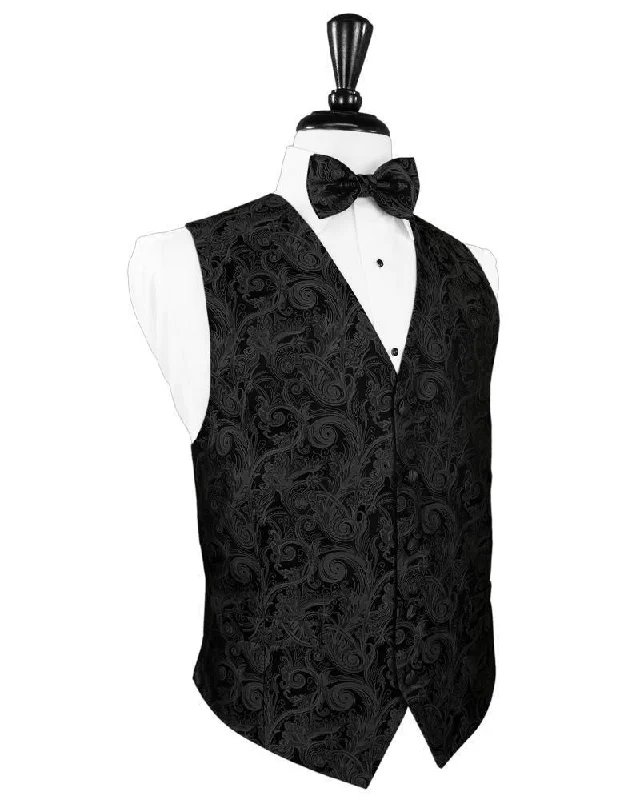 Black Tapestry Silk Tuxedo Vest Adventure Adventure