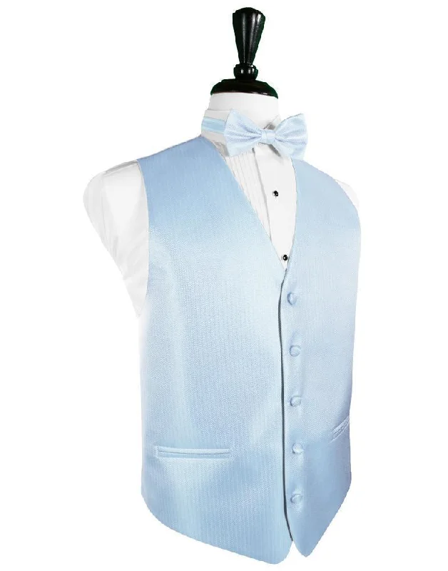 Powder Blue Herringbone Tuxedo Vest Edgy Men's Punk Edgy Men's Punk