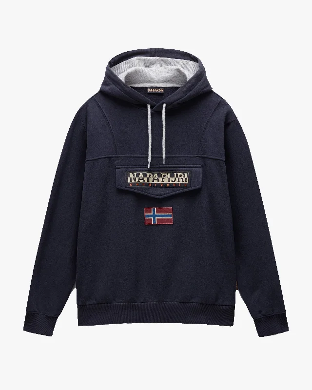 Napapijri Burgee Winter 3 Hoodie - Black Traditional Men's Wool Traditional Men's Wool