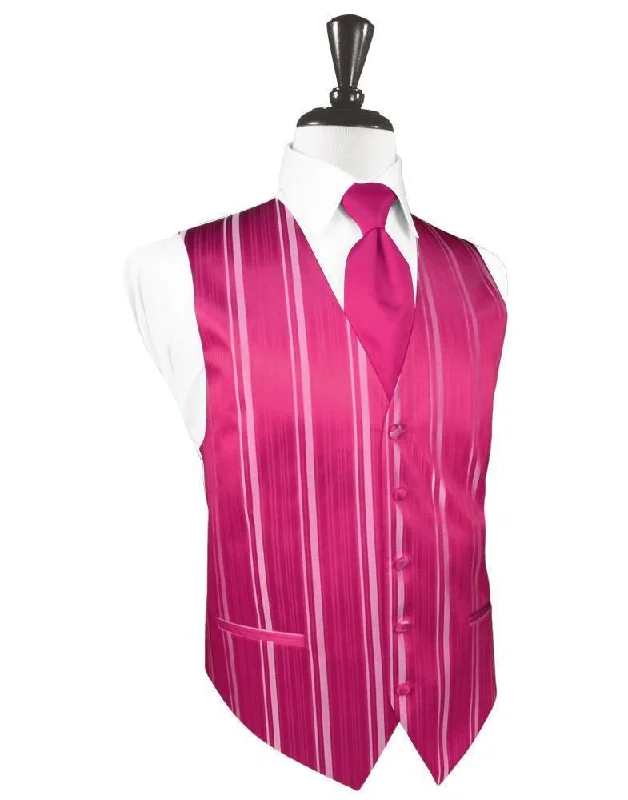 Watermelon Striped Satin Tuxedo Vest Relaxed Men's Beach Relaxed Men's Beach