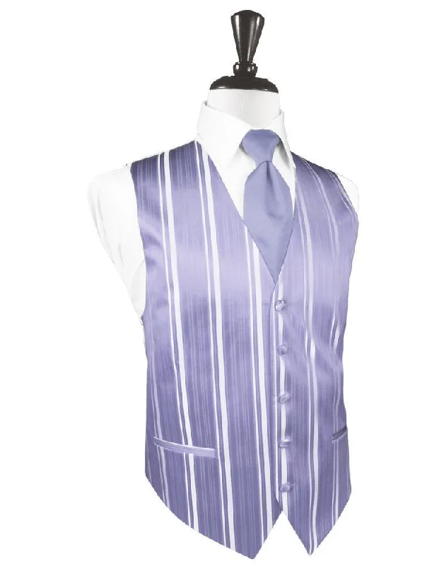 Periwinkle Striped Satin Tuxedo Vest Practical Men's Multi Practical Men's Multi