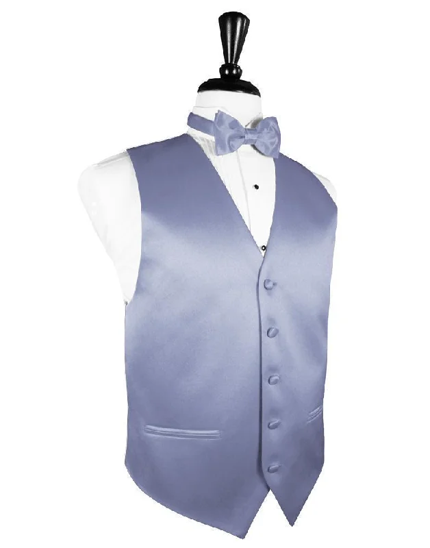 Periwinkle Luxury Satin Tuxedo Vest Trendy Men's Scandinavian Trendy Men's Scandinavian