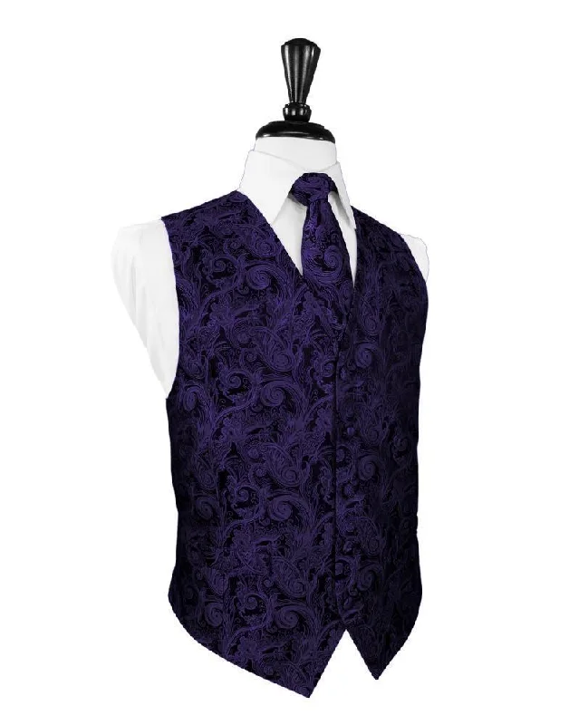 Purple Tapestry Tuxedo Vest Youthful Men's Anime Youthful Men's Anime