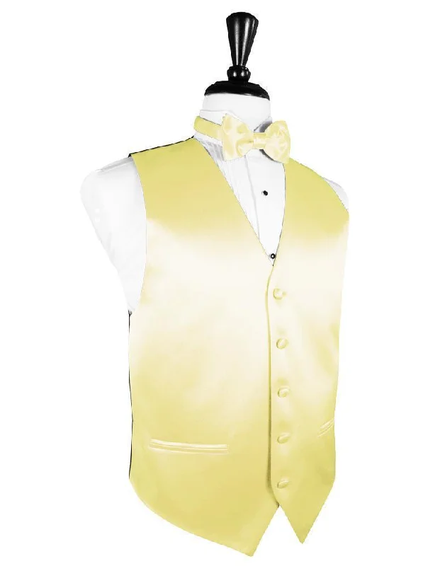 Canary Luxury Satin Tuxedo Vest Earthy Men's Sustainable  Earthy Men's Sustainable 