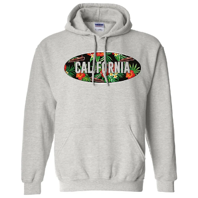 California Tropical Flowers Logo Sweatshirt Hoodie Sleek Men's Contemporary  Sleek Men's Contemporary 