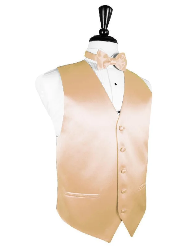 Peach Luxury Satin Tuxedo Vest Artistic Men's Avant Artistic Men's Avant