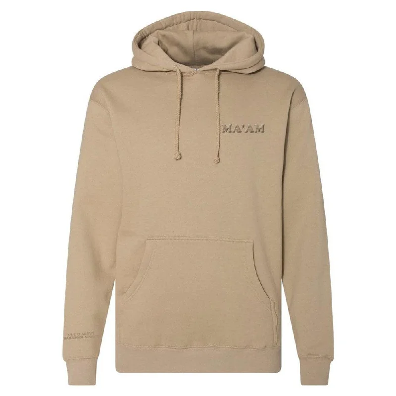 Ma'am Premium Hoodie Monochromatic Office Style Monochromatic Office Style