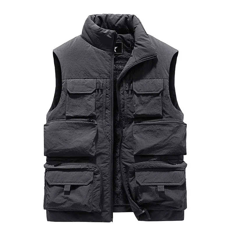 BAGS 2x Triple Pocket Fleece Vest Edgy Men's Punk Edgy Men's Punk