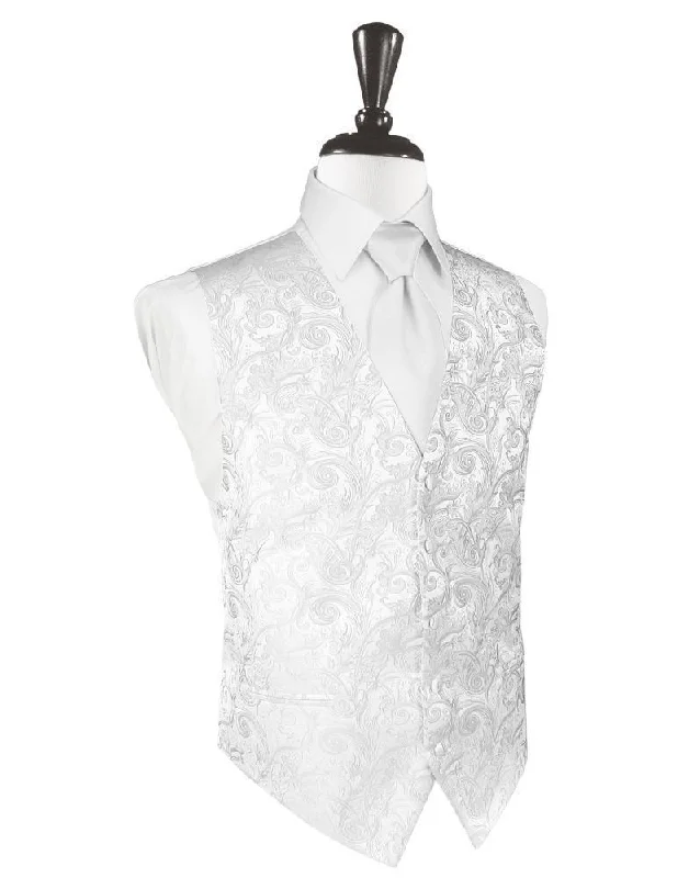 White Tapestry Tuxedo Vest Dynamic Men's High Dynamic Men's High