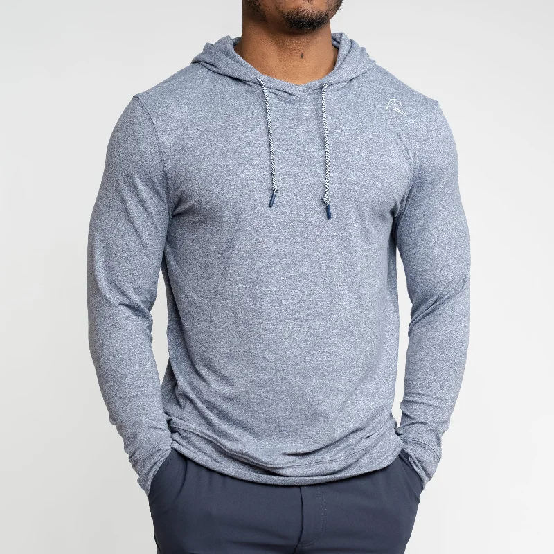 Hesi Performance Hoodie | Heather - Steel Grey/White Sophisticated Men's  Sophisticated Men's 