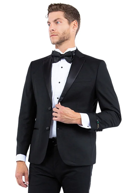 Men's Modern Fit Two Button Notch Lapel Tuxedo Separates Jacket in Black Sophisticated Men's  Sophisticated Men's 