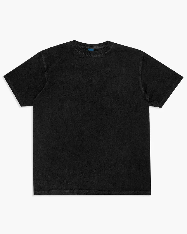 Good On S/S Crew Tee - Pigment Dyed Black Monochromatic Office Style Monochromatic Office Style