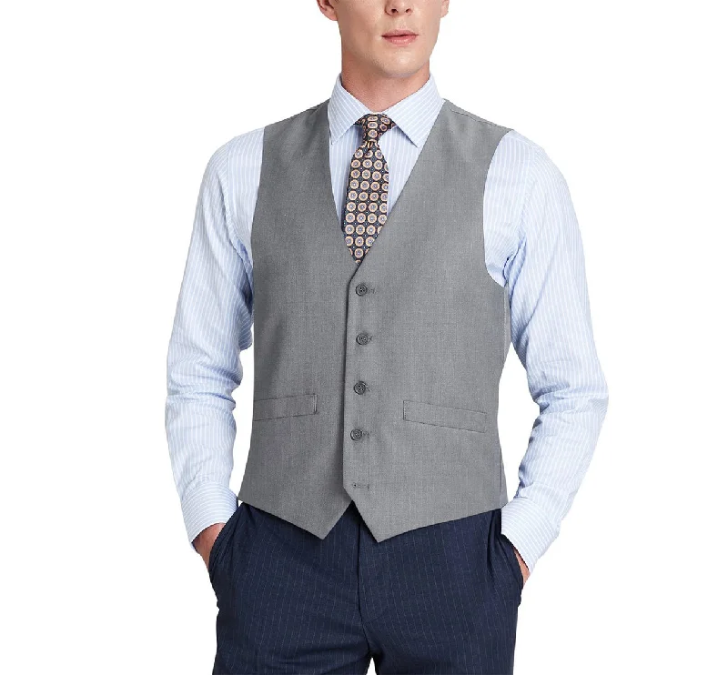 Renoir 202-2 Men's Classic Fit Suit Separate Vest - Grey Hip Men's Urban Hip Men's Urban