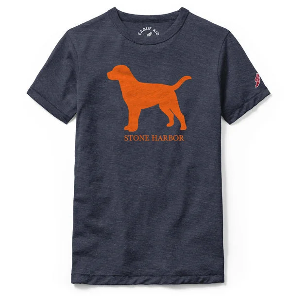 Kids Stone Harbor Victory Falls Dog Tee - Heather Navy Sleek Men's Metallic Sleek Men's Metallic