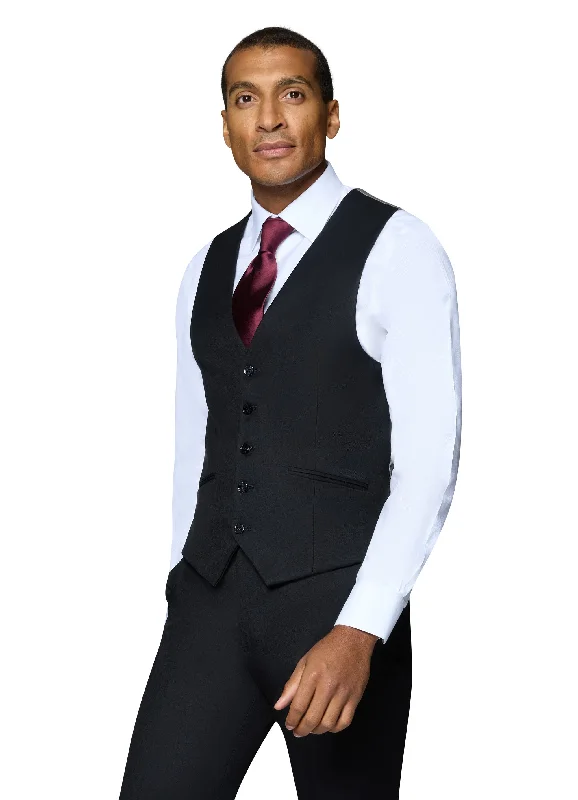 Berragamo Elegant Wool Vest - Black Tough Men's Military Tough Men's Military