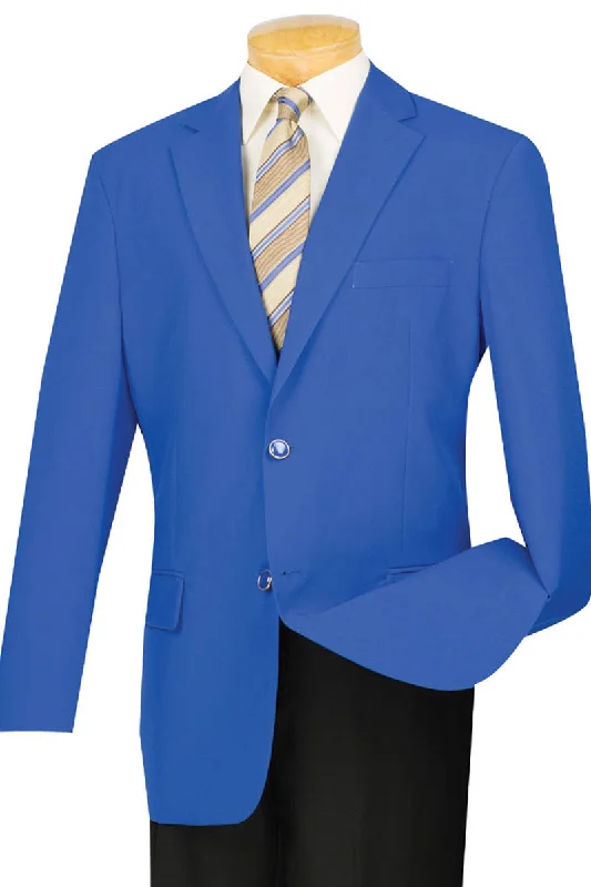 Mens Classic Fit Poplin Club Sport Coat Blazer in Royal Blue Tough Men's Tactical Tough Men's Tactical