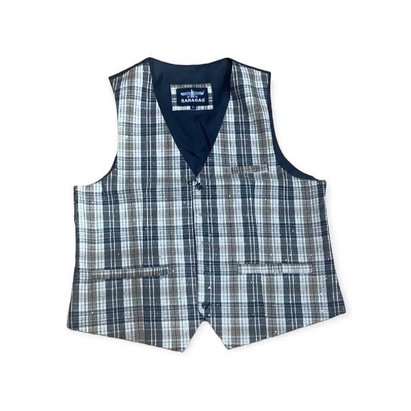 BARABAS: Muntinlupa Plaid Vest 2VP210 Athletic Men's High Athletic Men's High