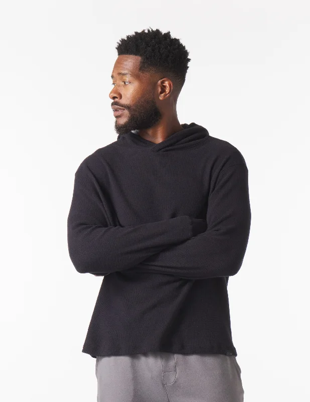 Thermasof Hoodie: Black Refined Men's European Refined Men's European