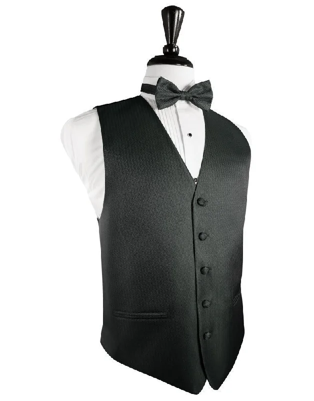 Asphalt Herringbone Tuxedo Vest Casual Men's Japanese  Casual Men's Japanese 