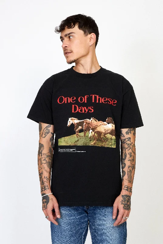 ONE OF THESE DAYS Wild Horses Short SleeveT-Shirt Rugged Men's Outdoor  Rugged Men's Outdoor 