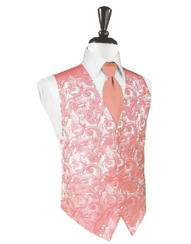 Coral Reef Tapestry Tuxedo Vest Masculine Men's Thick Masculine Men's Thick