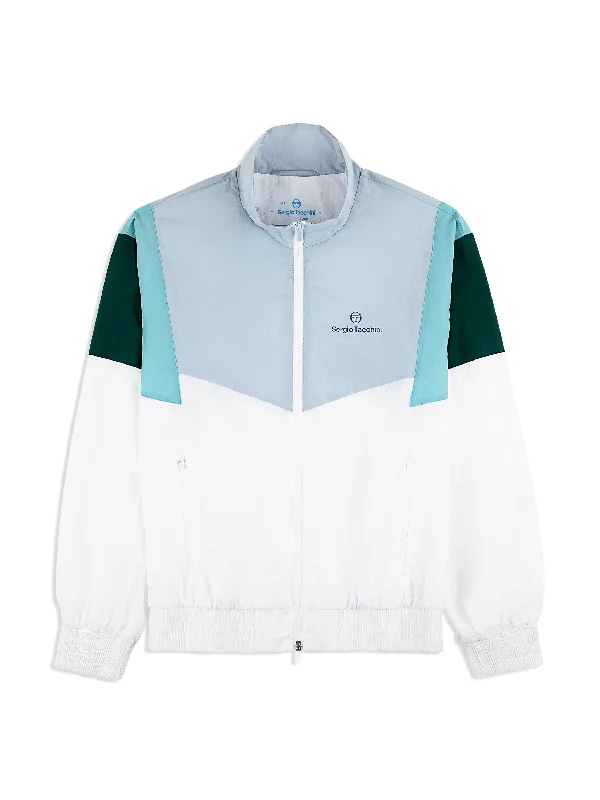 Angolo Track Jacket- Brilliant White Cool Men's Distressed Cool Men's Distressed