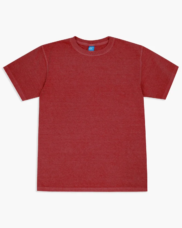 Good On S/S Crew Tee - Pigment Dyed Red Traditional Men's Wool Traditional Men's Wool