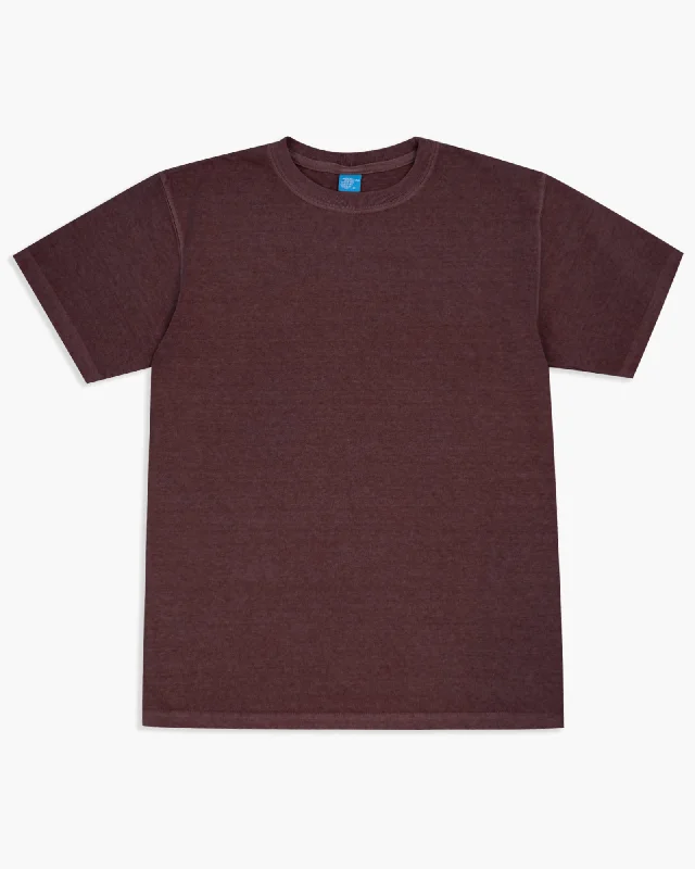 Good On S/S Crew Tee - Pigment Dyed Bordeaux Tough Men's Military Tough Men's Military