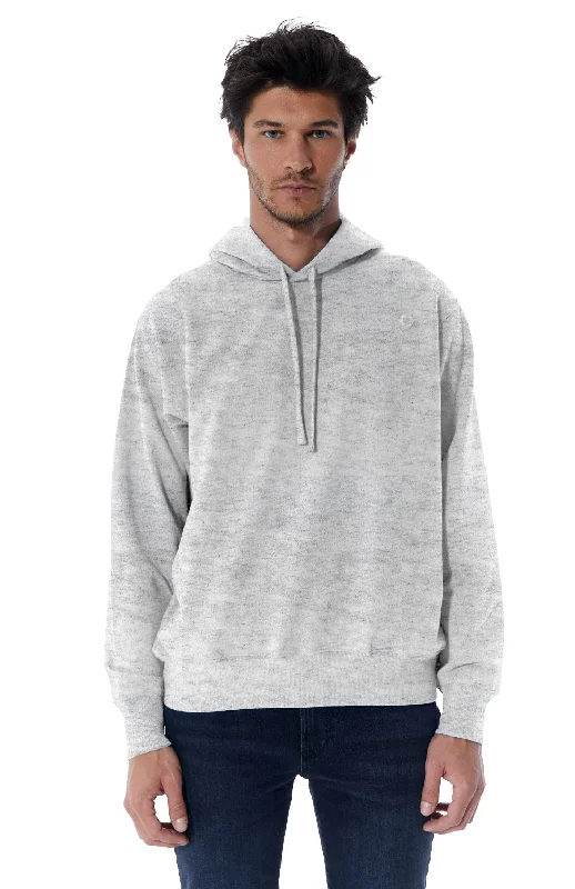 Tony Long Sleeve Hoodie Grey Melange Classic Men's Pin Classic Men's Pin