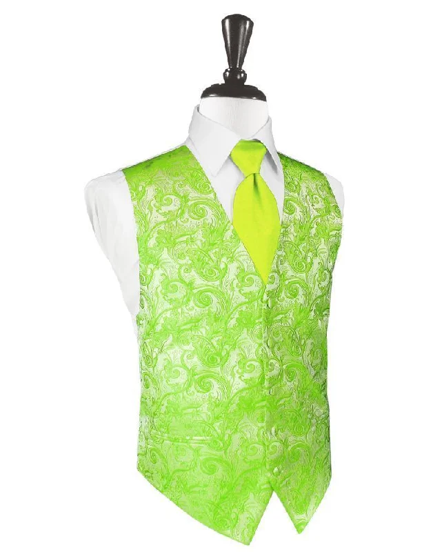 Lime Tapestry Tuxedo Vest Unique Men's Patch Unique Men's Patch