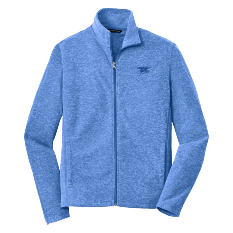 Men's Trident Royal Heather Microfleece Full Zip Jacket Sleek Men's Metallic Sleek Men's Metallic