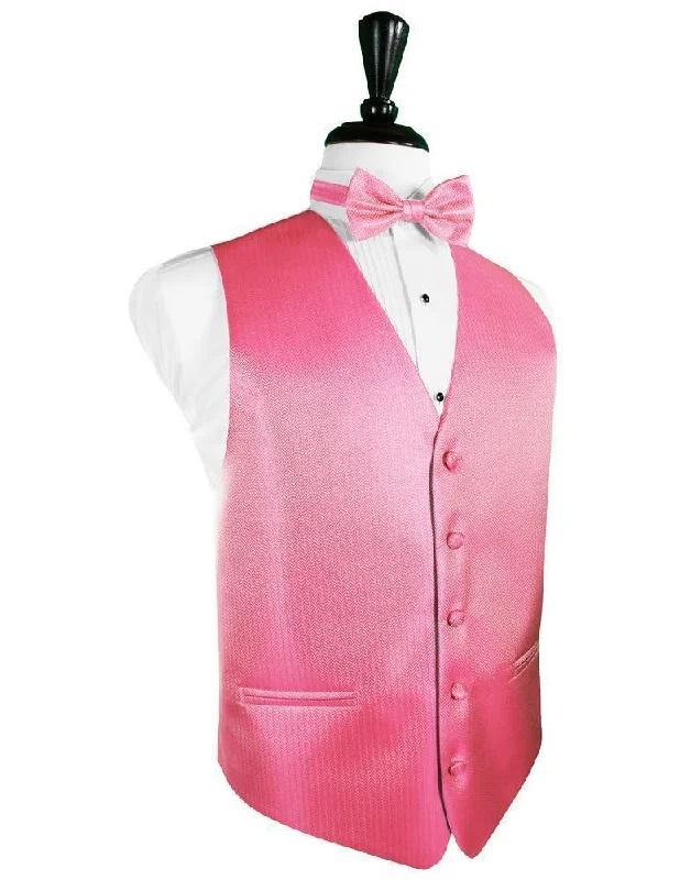 Bubblegum Herringbone Tuxedo Vest Adventure Adventure