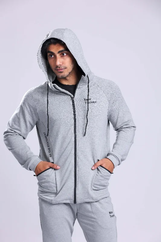 Athletic Training Hoodie- Grey Unique Men's Upcycled Unique Men's Upcycled