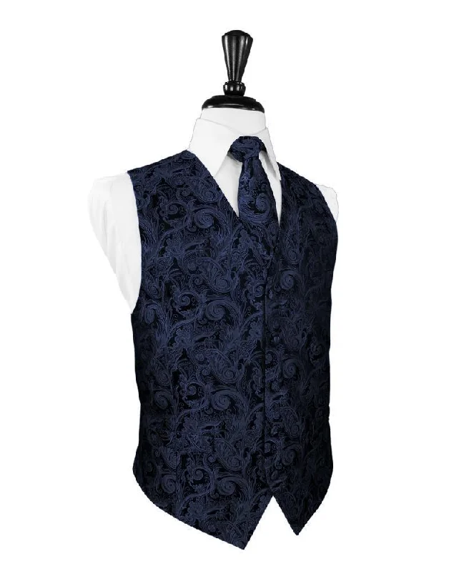 Midnight Blue Tapestry Tuxedo Vest Tough Men's Military Tough Men's Military