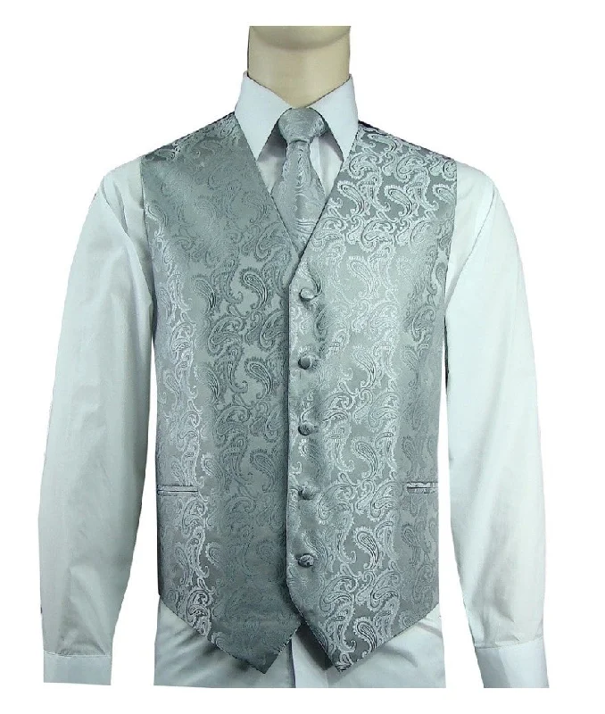 Men's 20-1 Microfiber Paisley Vest, Tie & Hanky Masculine Men's  Masculine Men's 