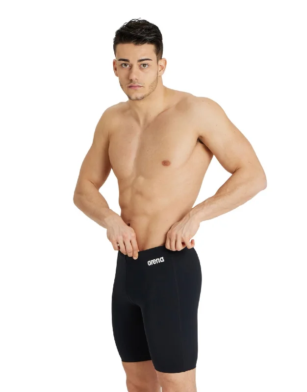 Team Solid Swim Jammer - Black/White Trendy Men's Oversized Trendy Men's Oversized