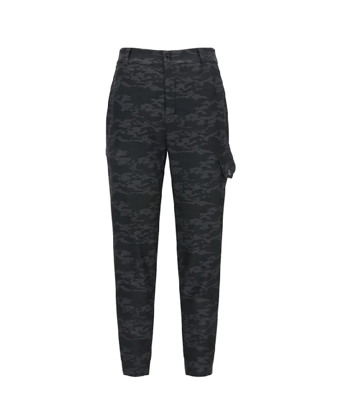 ANEW Golf Men's Camo Pattern Jogger Long Pants - Charcoal Gray Youthful Men's Pop Youthful Men's Pop